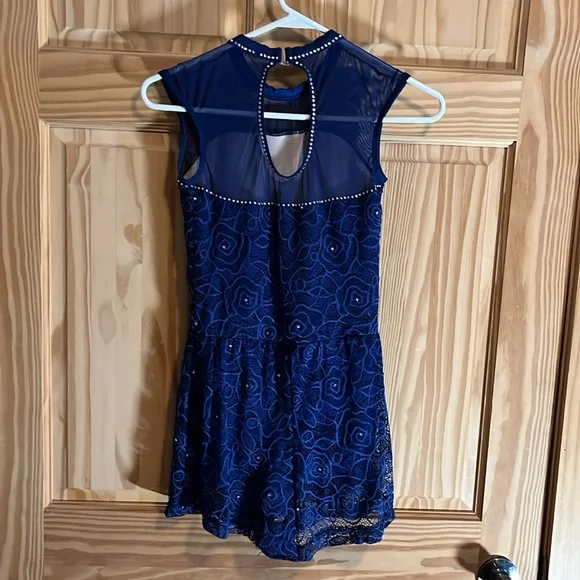 Navy blue semi custom dance costume